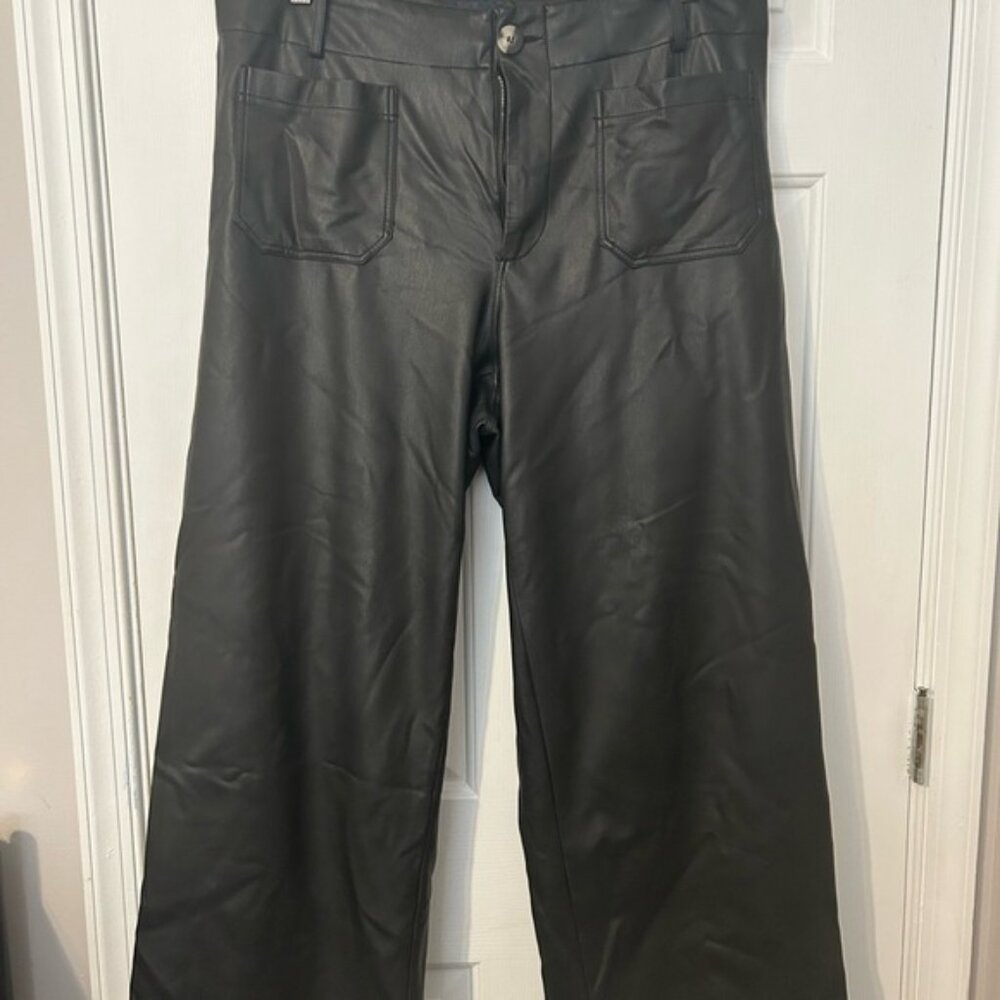 Anthropologie Colette Faux Leather Pants 16W